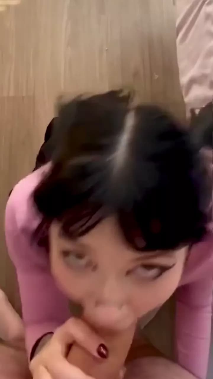 Real Homemade POV: Cute Girl Gets Facial and Happily Licks Cum Off Her Fingers