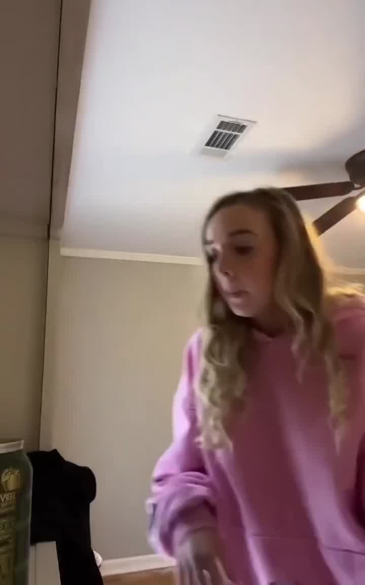 Curly-Haired Girl's Video Call Wardrobe Slip: Boob Flash Caught on Cam